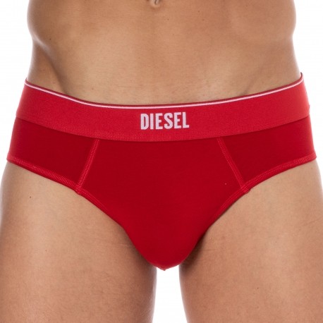 Diesel Slip Maxi Logo Coton Rouge
