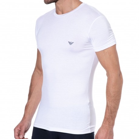 Emporio Armani T-Shirt Soft Touch Bamboo Viscose Blanc