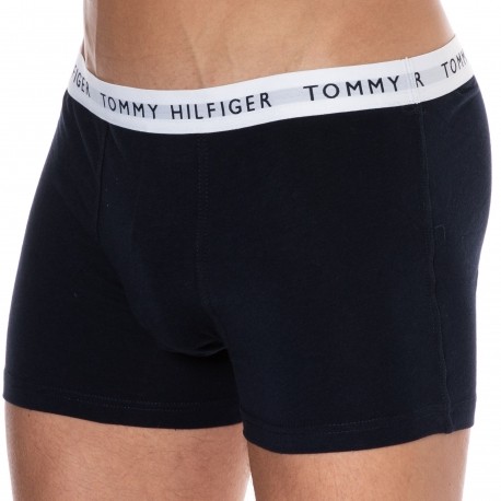 Tommy Hilfiger Boxer Essential Coton Recyclé Bleu Marine - Blanc
