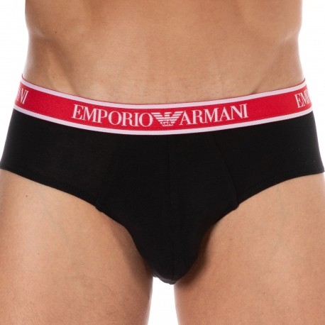 Emporio Armani Slip Core Logoband Coton Noir