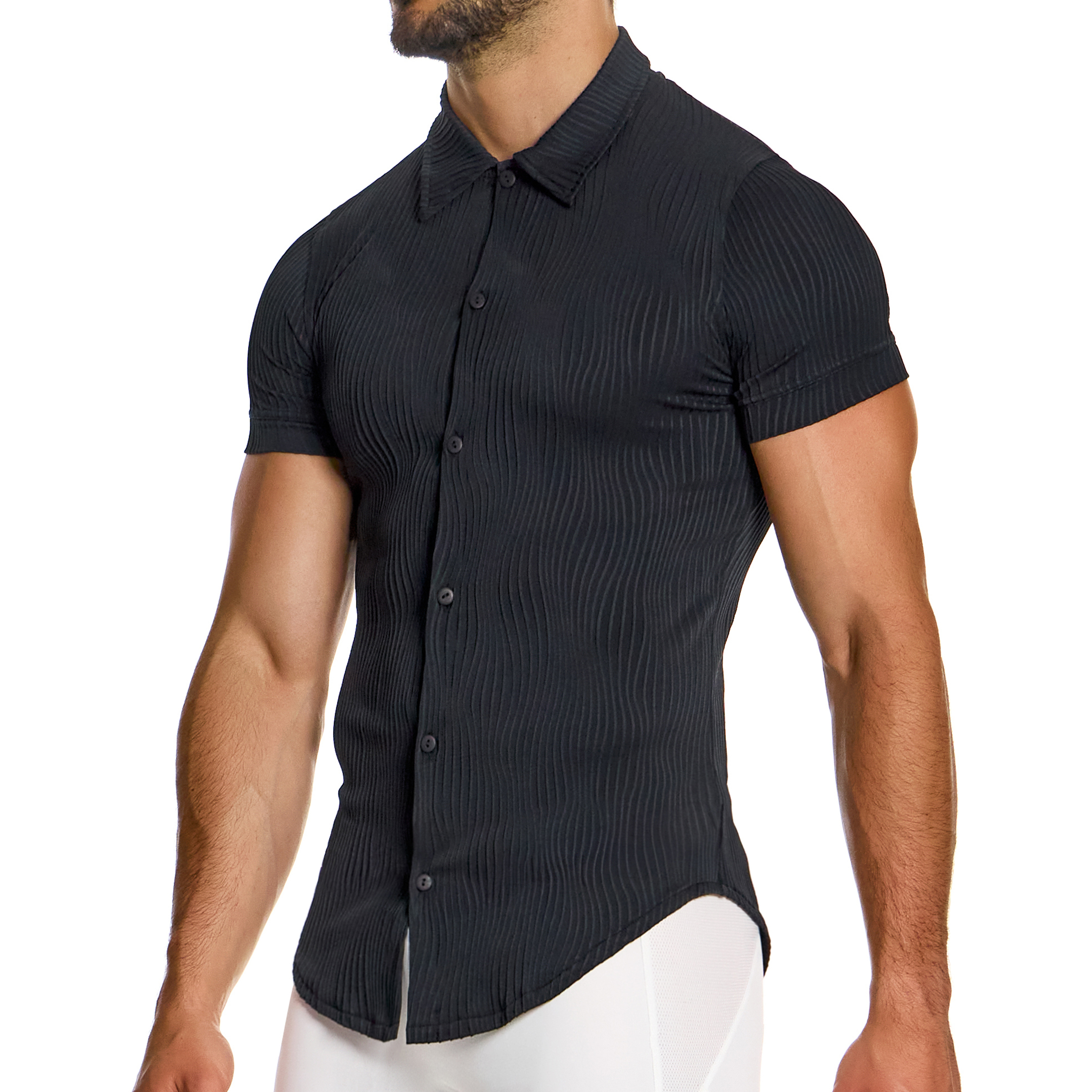 Modus Vivendi Curved Shirt - Black | INDERWEAR