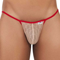 Jock Strap Micro Dentelle Beige Candyman