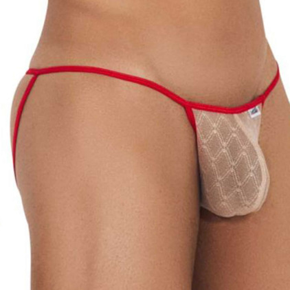 Jock Strap Micro Dentelle Beige Candyman