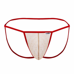 Jock Strap Micro Dentelle Beige Candyman