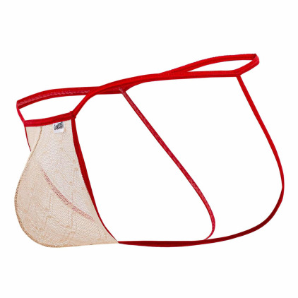 Jock Strap Micro Dentelle Beige Candyman