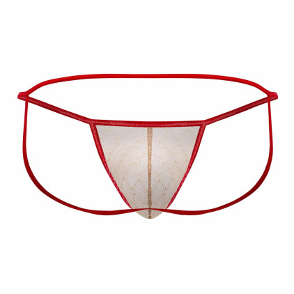 Jock Strap Micro Dentelle Beige Candyman