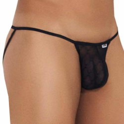 CandyMan Micro Lace Jockstrap - Black