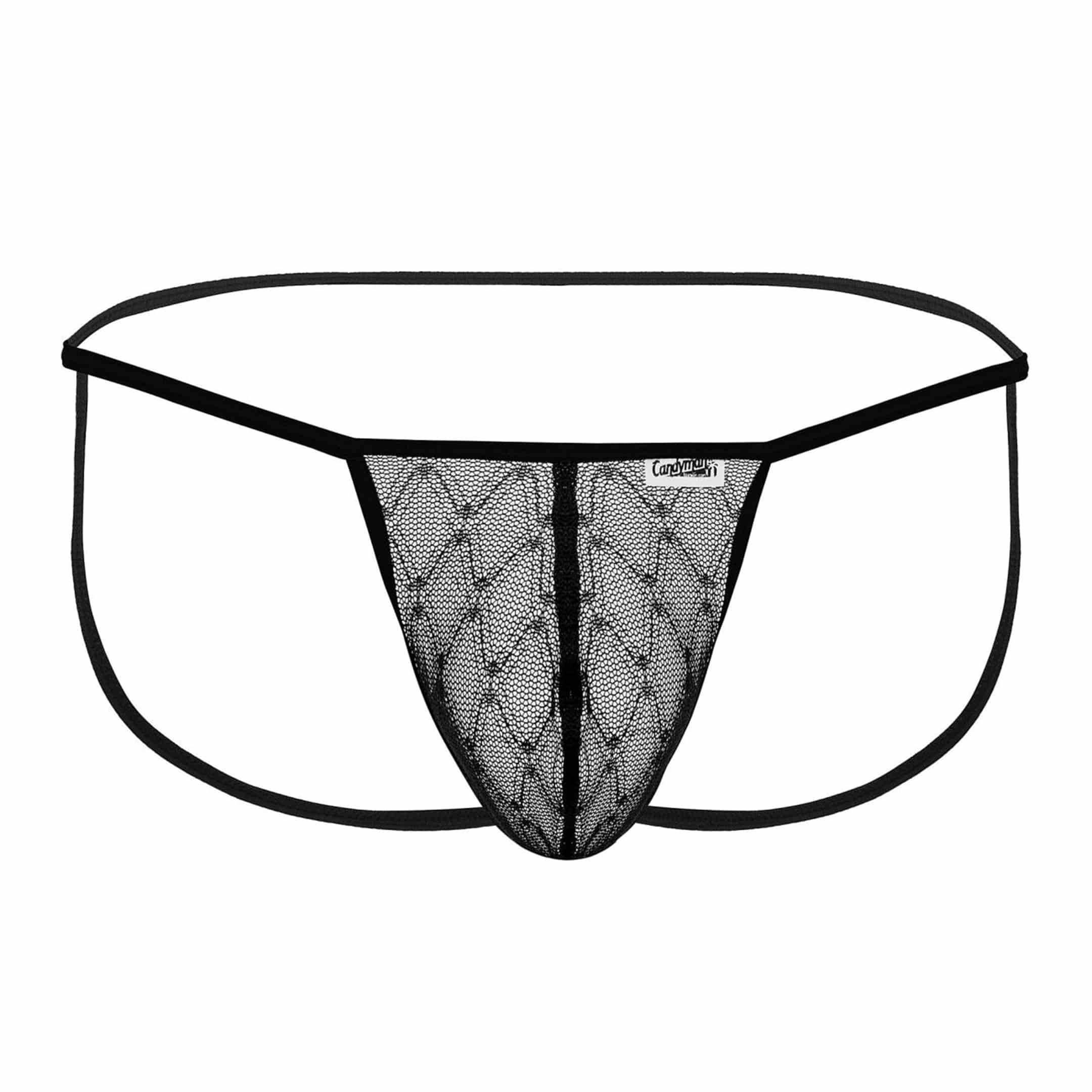 CandyMan Micro Lace Jockstrap - Black | INDERWEAR