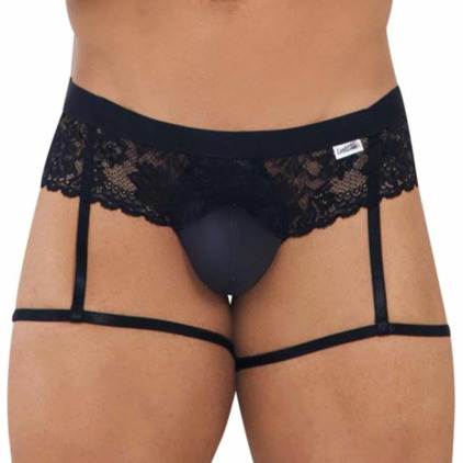 Jock Strap Jarretière Dentelle Noir Candyman