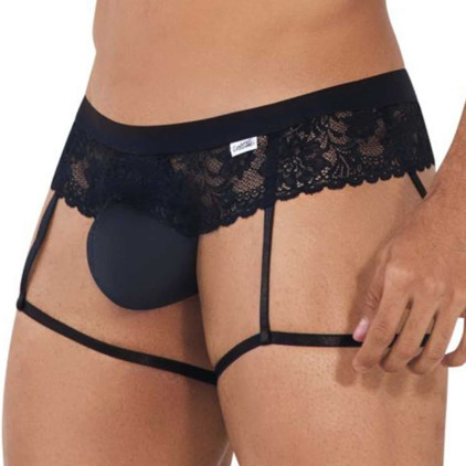 Jock Strap Jarretière Dentelle Noir Candyman