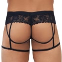 CandyMan Jock Strap Jarretière Dentelle Noir