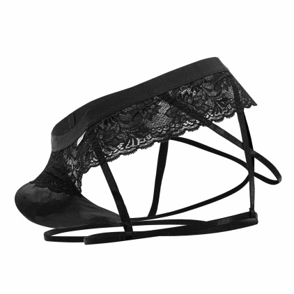 Jock Strap Jarretière Dentelle Noir Candyman