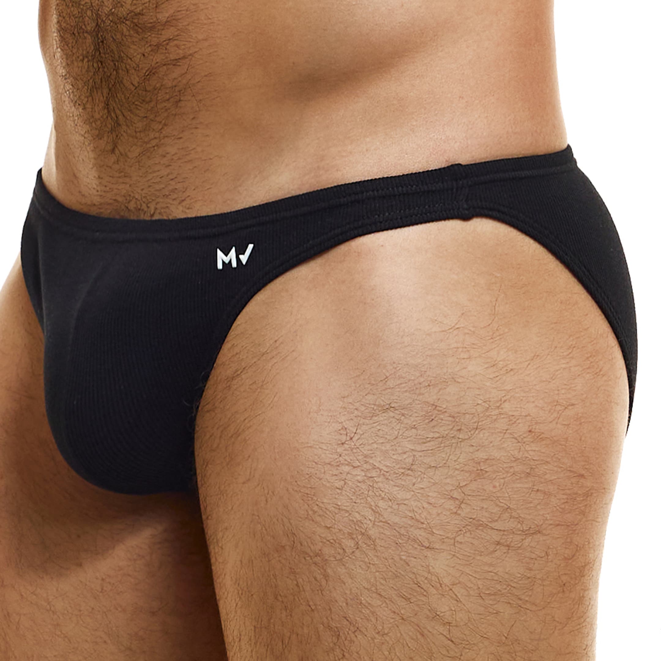 ELITE Pack Cotton Basic Thong Black Thong, XS-XL