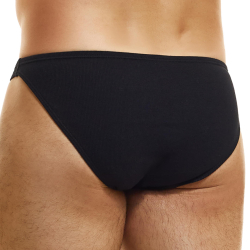 Slip Low Cut Peace Coton Noir Modus Vivendi