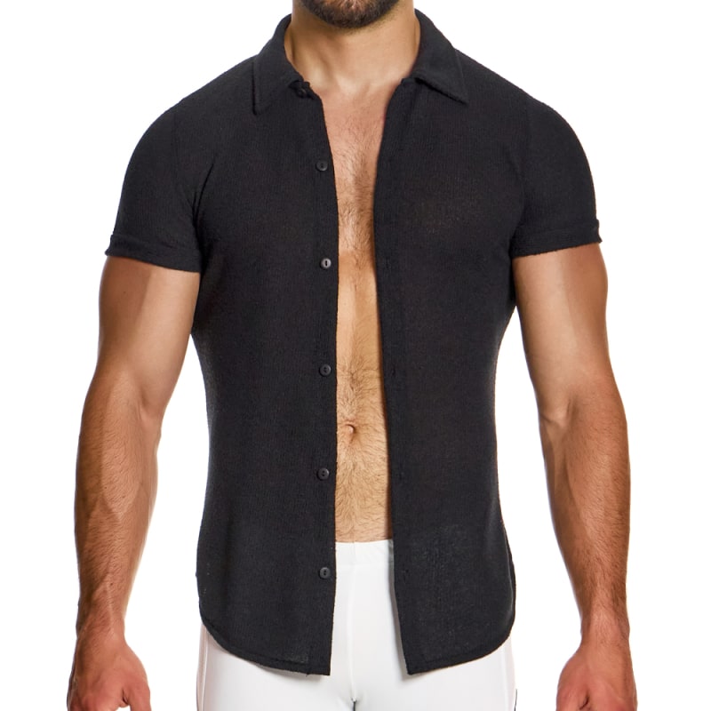 Modus Vivendi Purled Shirt - Black | INDERWEAR