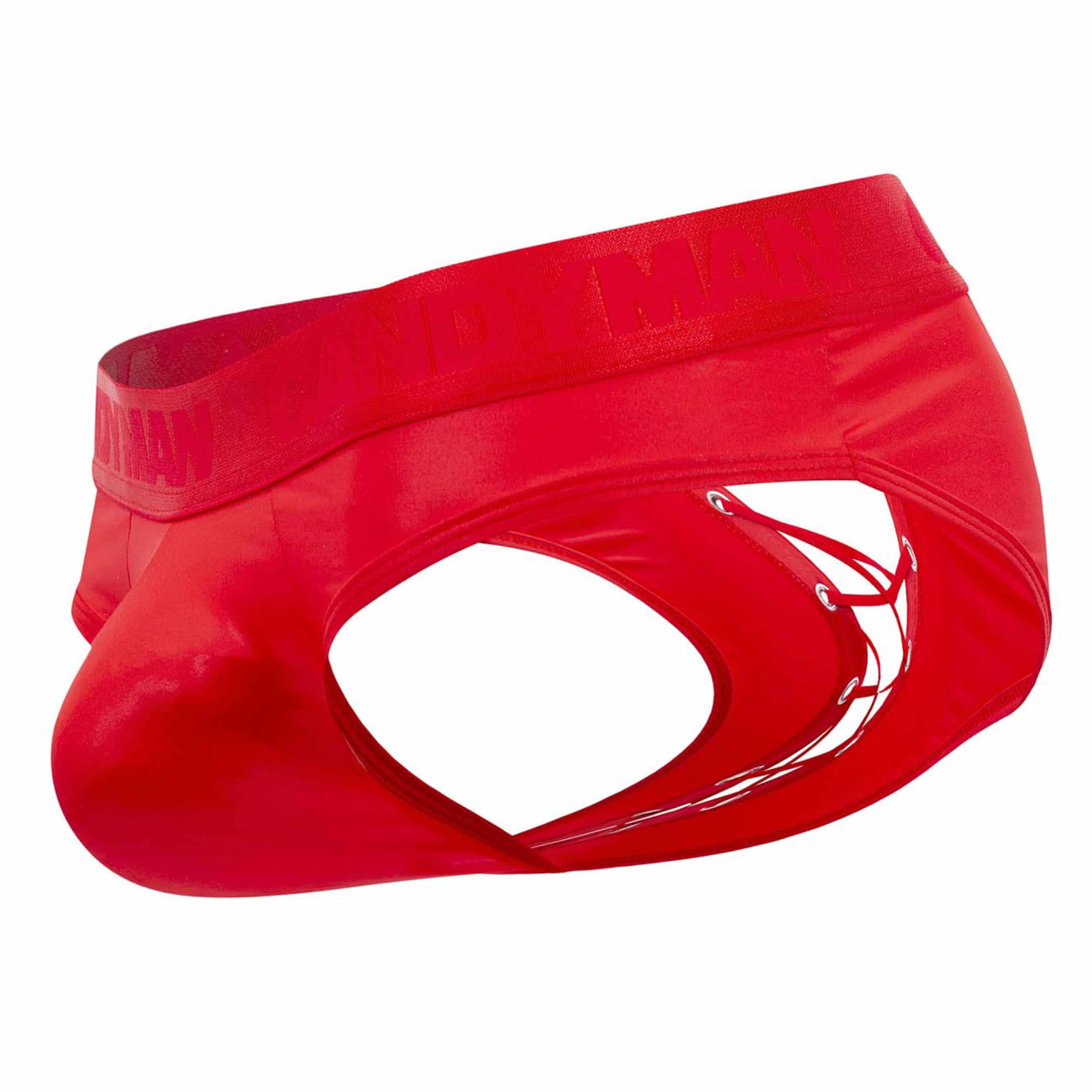 CandyMan Back Tie Briefs - Red | INDERWEAR