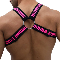 Harnais Circuit Daycrawler Noir - Rose Fluo Breedwell