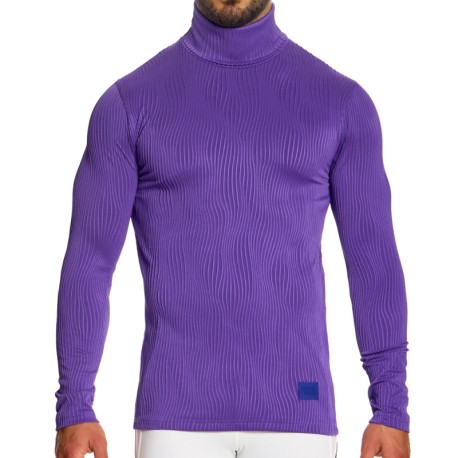 Modus Vivendi T-Shirt Col Roulé Curved Violet