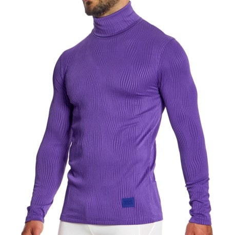 Modus Vivendi T-Shirt Col Roulé Curved Violet