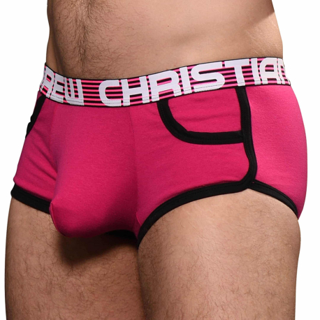 Andrew Christian Almost Naked Retro Pocket Trunks - Fuchsia