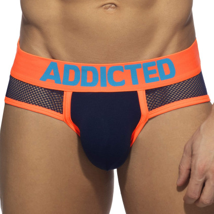 Slip Neon Mesh Bleu Marine Addicted