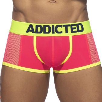 Boxer Neon Mesh Rose Fluo Addicted