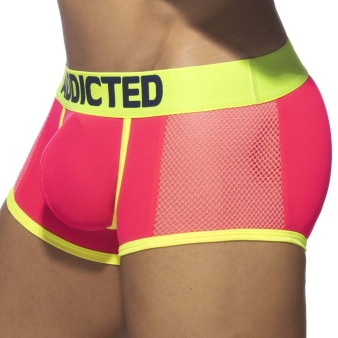 Boxer Neon Mesh Rose Fluo Addicted