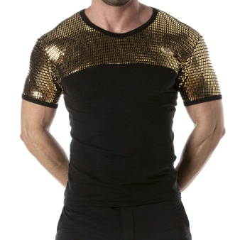 T-Shirt Glitter Noir - Or TOF Paris