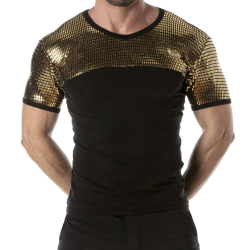 T-Shirt Glitter Noir - Or TOF Paris
