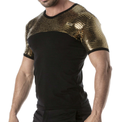 T-Shirt Glitter Noir - Or TOF Paris