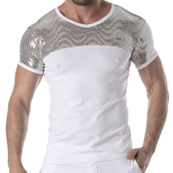 T-Shirt Glitter Blanc - Argent TOF Paris