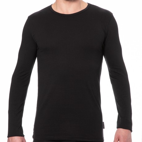 Bikkembergs T-Shirt Manches Longues Coton Noir