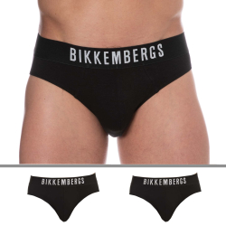 Lot de 2 Slips Coton Noirs Bikkembergs