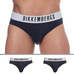 Lot de 2 Slips Coton Bleu Marine Bikkembergs
