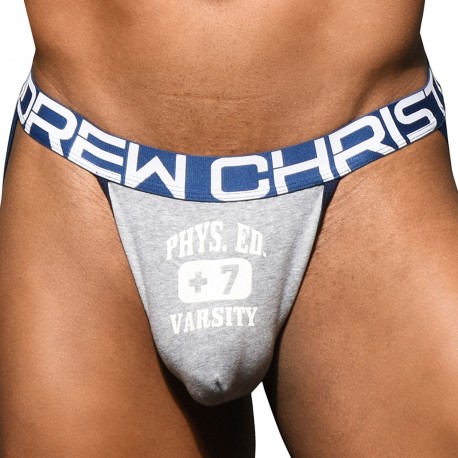Andrew Christian Jock Strap Almost Naked Phys. Ed. Varsity Gris Chiné