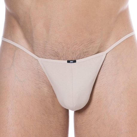 SKU Plain Cotton Mini G-String - Nude