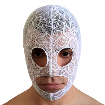 Addicted Flowery Lace Hood - White