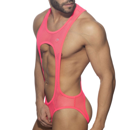 Body Empty Bottom Sexy Mesh Rose Fluo Addicted