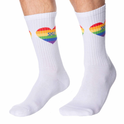 Chaussettes Sport Cœurs Rainbow SKU