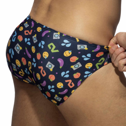 Slip Bikini Emoji Bleu Marine Addicted