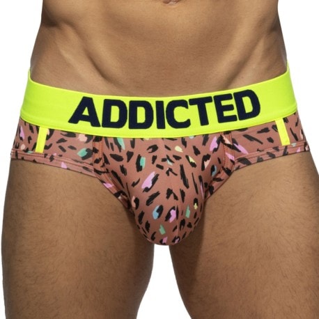 Addicted Tiger Swimderwear Push Up Briefs - Brown