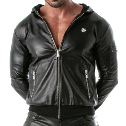 Veste Zippée à Capuche Kinky Noire TOF Paris