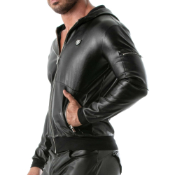 Veste Zippée à Capuche Kinky Noire TOF Paris