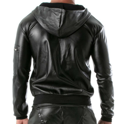 Veste Zippée à Capuche Kinky Noire TOF Paris