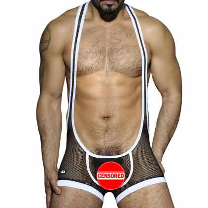 Body Mesh Fetish Noir - Blanc AD Fetish