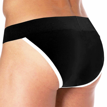 Slip Tanga Logo Coton Noir SKU
