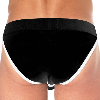 Slip Tanga Logo Coton Noir SKU