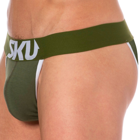 SKU Logo Cotton Tanga Briefs - Khaki