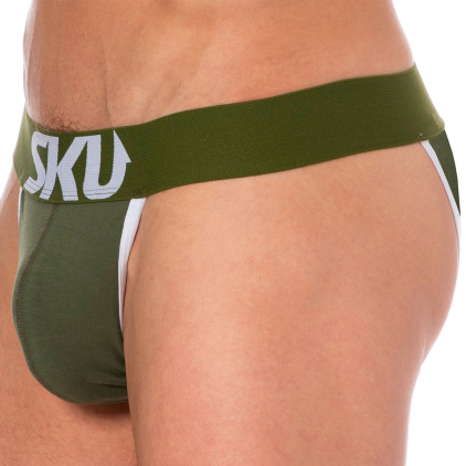 Slip Tanga Logo Coton Kaki SKU