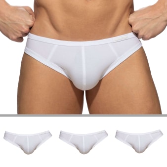 Lot de 3 Slips Bikini Basic Blancs Addicted